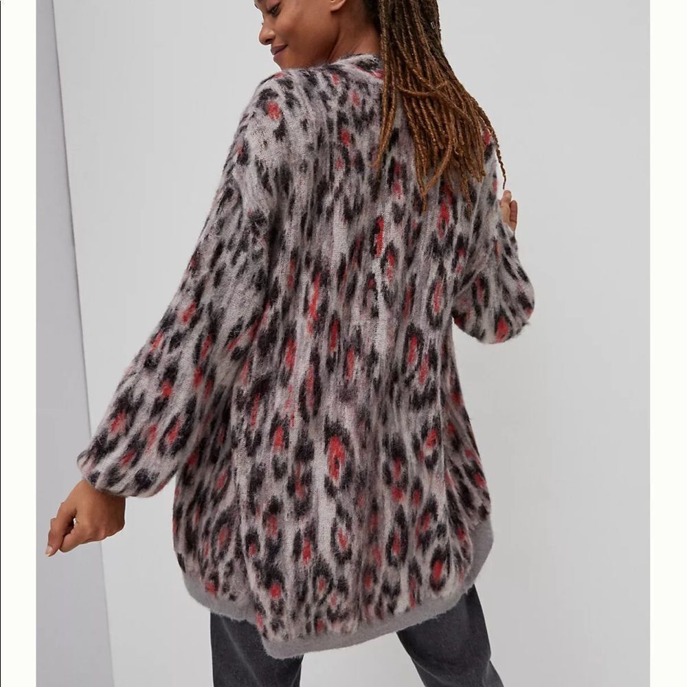 NWT Anthropologie Zoey Leopard Cardigan XS #203 - Picture 2 of 5